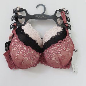 (#W-1) Marilyn Monroe 3 pack Push Up Lace Bras